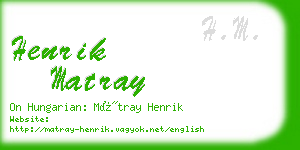 henrik matray business card